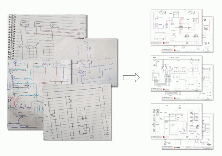 Transform your hand sketches into detailed technical drawings